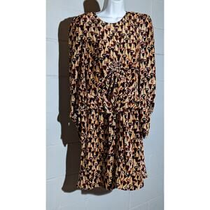 Chloe Velvet Peplum Poppy Mini Dress Fall Vogue Runway 2017 Silk Blend Medium 38